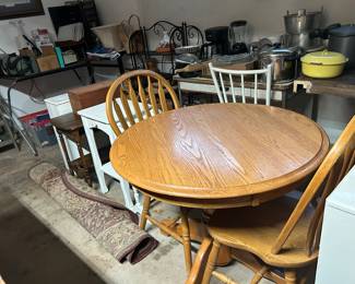 Small oak table with 2 chairs