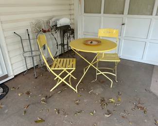 Patio furniture; plant stands; rocking chairs