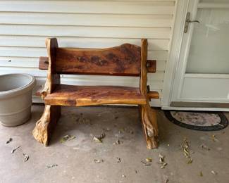 Cedar patio bench