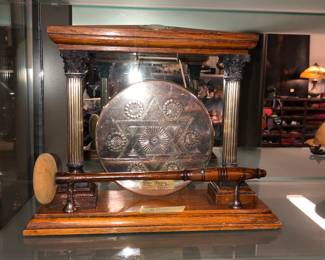Silver plate dinner gong with Star of David