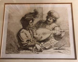 Bartolozzi after Guercino ca. 1765 engraving