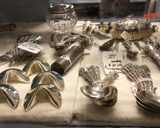 Assorted sterling silver with Strasbourg sterling