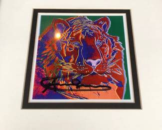 Andy Warhol Siberian tiger invitation