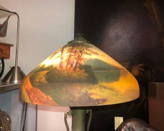 Reverse painted lamp