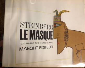 Saul Steinberg book Le Masque with an original signed lithograph