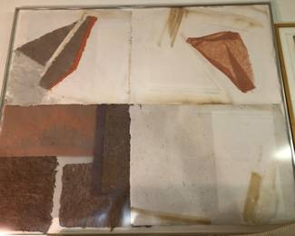 Large Tom Balbo handmade paper Art work