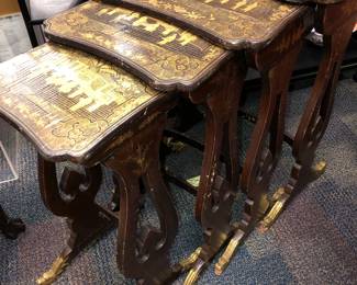 Set of mid 19th c. Chinese lacquer tables