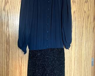 A classic small Silk and chiffon Christian Lacoix dress, originally purchased at Bergdorf Goodman.