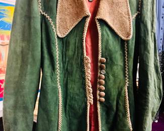 1960/70s North Beach leather whipstitch jacket small/medium.