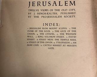 12 portfolio views of Jerusalem 1926 by J. Benor Kalter published by the Pro-Jerusalem Society