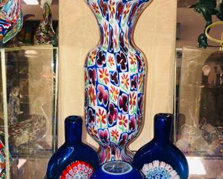 Millefiori Daisy tall vase
