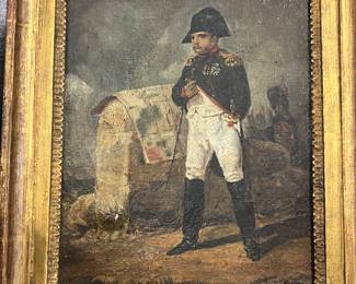 Antique oil of Napoleon Bonaparte.
