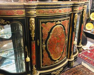 Magnificent 19th c. Boulle 3 door cabinet, needing a little TLC