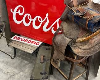Metal large Coors sign