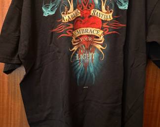 Santana tour tee shirt and poster