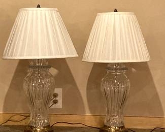 Stunning crystal lamp pair