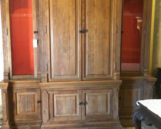 Large Pine display 6-piece display/storage cabinet. 