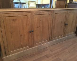 Great Oak credenza base! Needs a top and shelves...priced accordingly. This could be spectacular!!