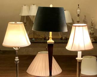 Lamps and lamp shades galore!