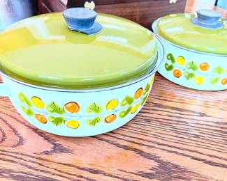 Vintage Austrian  Enamel Pots 