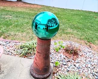 Gazing Ball and Petal Stand