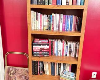 Bookshelves (2) and lots of books