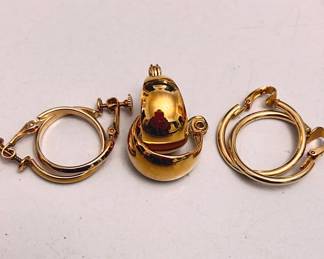 Goldtone Clip-On Earrings 