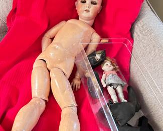 Antique German Doll Bisque Head & Composition Child -  Early Nineteenth Century 