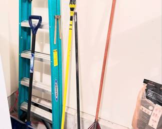 Ladder, Shovel, racks 