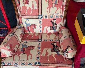 Beautifully upholstered armchair.