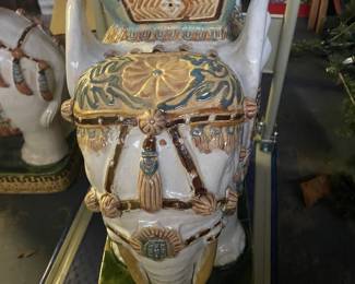 Pair of Ceramic Elephant plant stands.