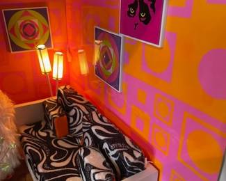 American Girl Minis Illuma Groovy Room with accessories.