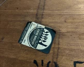 Pair of Pioneer Furniture Company mahogany demilune tables.