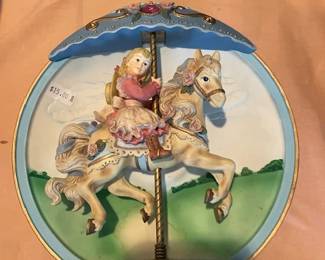 1994 Bradford Exchange carousel "Daydreams Swept Away" plate.