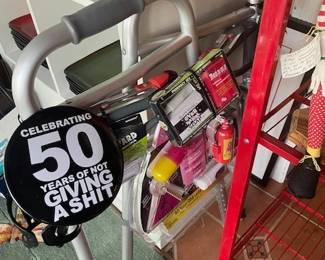 50th Birthday gift - walker and lots of things for "old people."