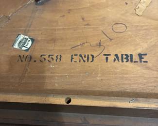 Pair of Pioneer Furniture Company mahogany demilune tables.