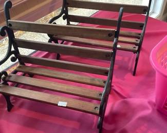 Benches for dolls or plants.
