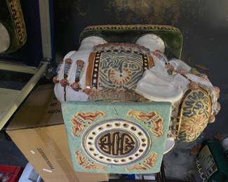 Pair of Ceramic Elephant plant stands.