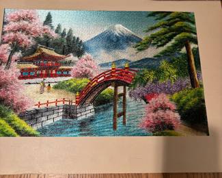 Japan souvenir from the Korean War silk picture