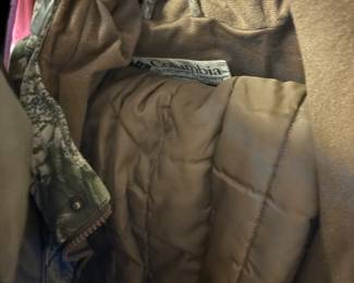 Lots of name brand hunting clothing