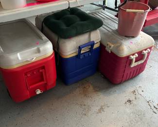 Several coolers