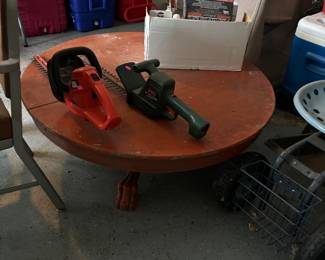 Orange paw foot coffee table