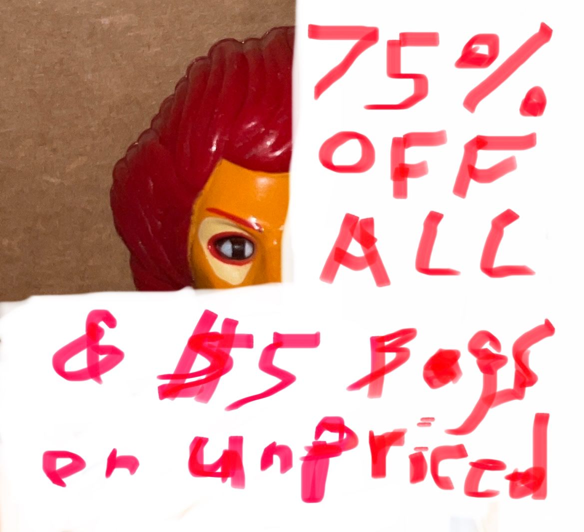 75% off all priced items! AND….
You get to dig the unpriced items (most if the house, garage & backyard for $5 a bag (grocery sack size + the 5th bag is free!!! That’s 5 grocery sacks of stuff for $20!!! There is some really great furniture left that is absolutely stupid cheap at 75% off of already priced like a dig sale. Bring trucks, trailers & friends!