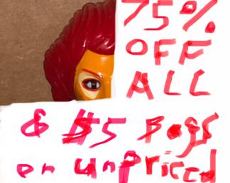 75% off all priced items! AND….
You get to dig the unpriced items (most if the house, garage & backyard for $5 a bag (grocery sack size + the 5th bag is free!!! That’s 5 grocery sacks of stuff for $20!!! There is some really great furniture left that is absolutely stupid cheap at 75% off of already priced like a dig sale. Bring trucks, trailers & friends!