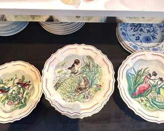 Set of antique Creil-Montereau faience plates