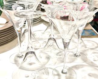 Polly Gessell signed Martini Glasses