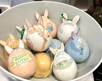 Julia Emilo Hand Painted Gourd Bunnies