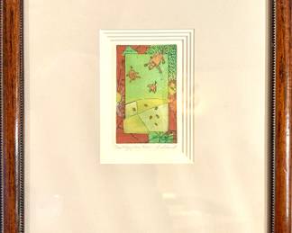 "Cows Flying Over Texas" signed A. Schmidt.