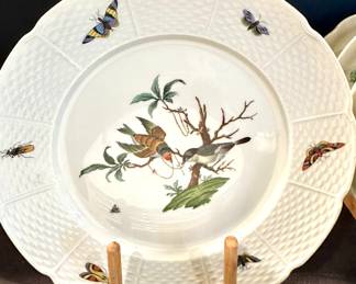 Set of Ceraline Reynaud Limoges Les Oiseaux plates
