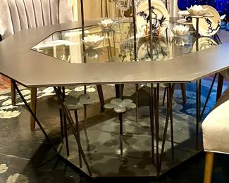 Larry Whiteley Iron & Glass Dining Table